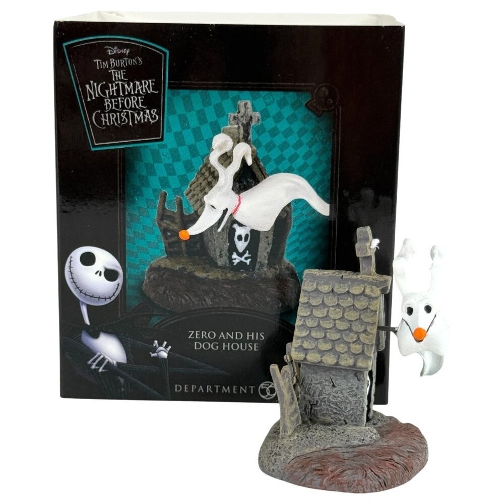 New Dept 56 Nightmare Before Christmas Zero And His Dog House Figurine Disney